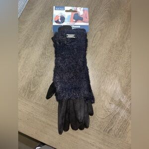 Knit Black 2-in-1 Gloves